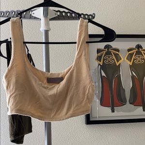 Nude crop top tank